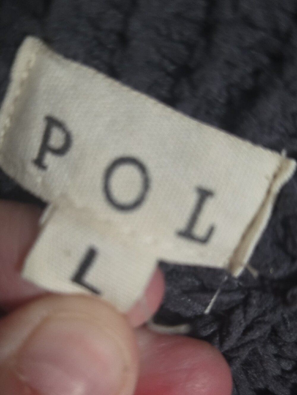 POL Charcoal Open Knit Cardigan with Rainbow Trim - Picture 2 of 8